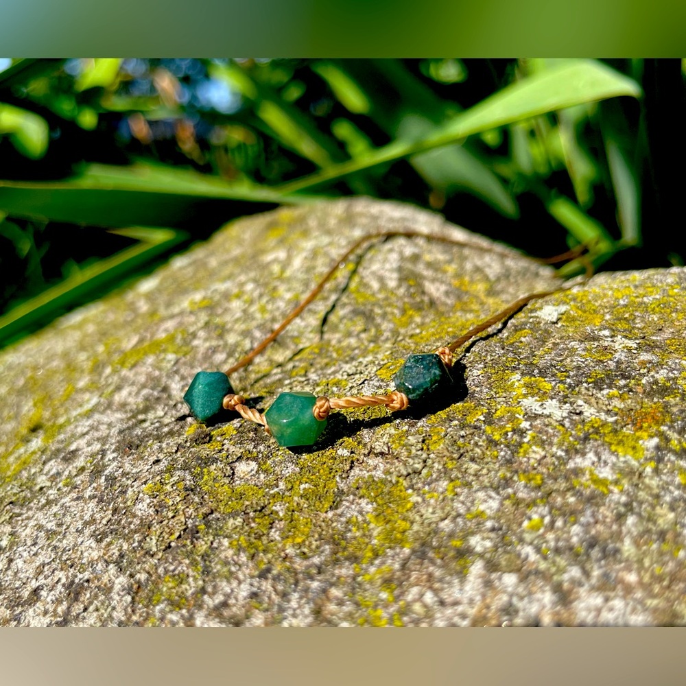 Moss Agate Beaded Necklace